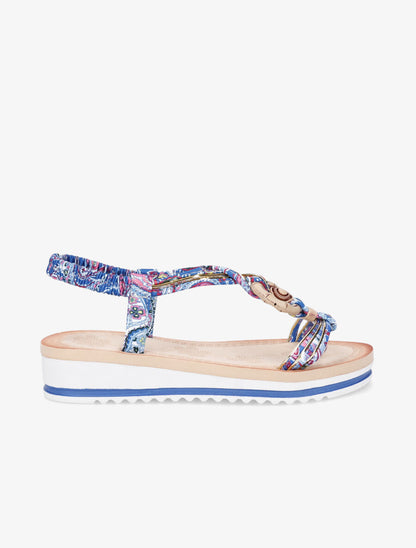Nu-pieds fleuris - Bleu - 1