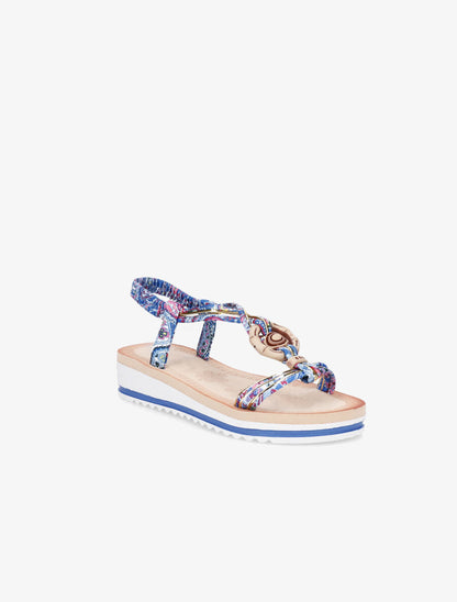 Nu-pieds fleuris - Bleu - 2