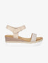 Sandales compensées irisées - Beige - 1