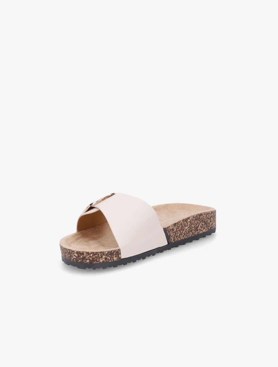 Claquettes à boucle - Beige - 3