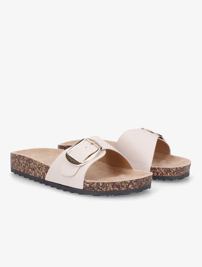 Claquettes à boucle - Beige - 4
