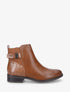 Bottines à contrefort croco - Camel - 1