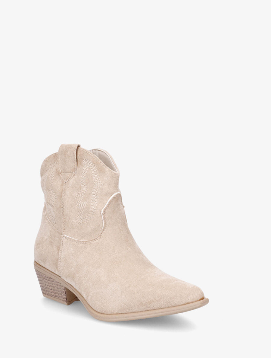 Santiags en suédine - Beige - 2