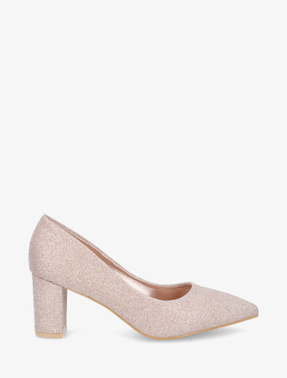 Escarpins mi-hauts irisés - Rose gold - 1