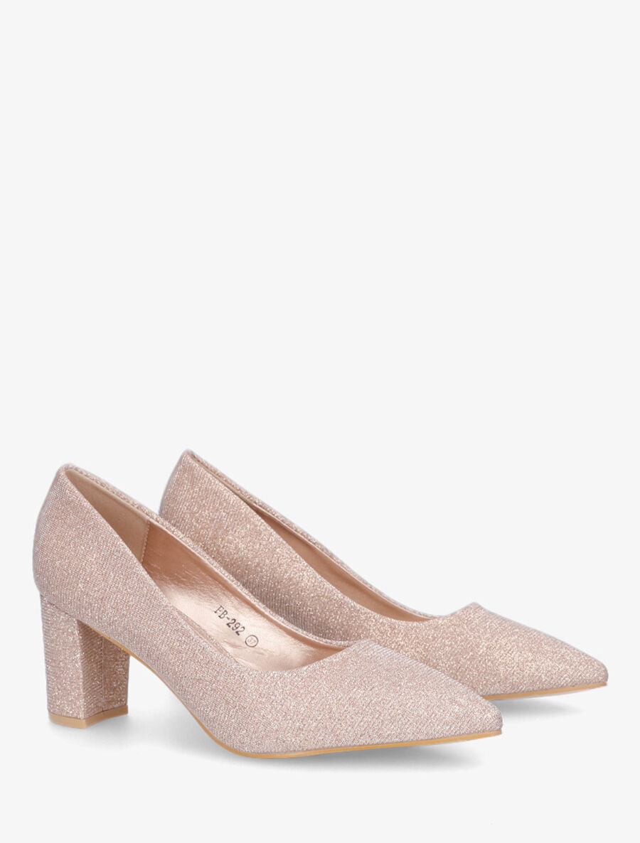 Escarpins mi-hauts irisés - Rose gold - 4