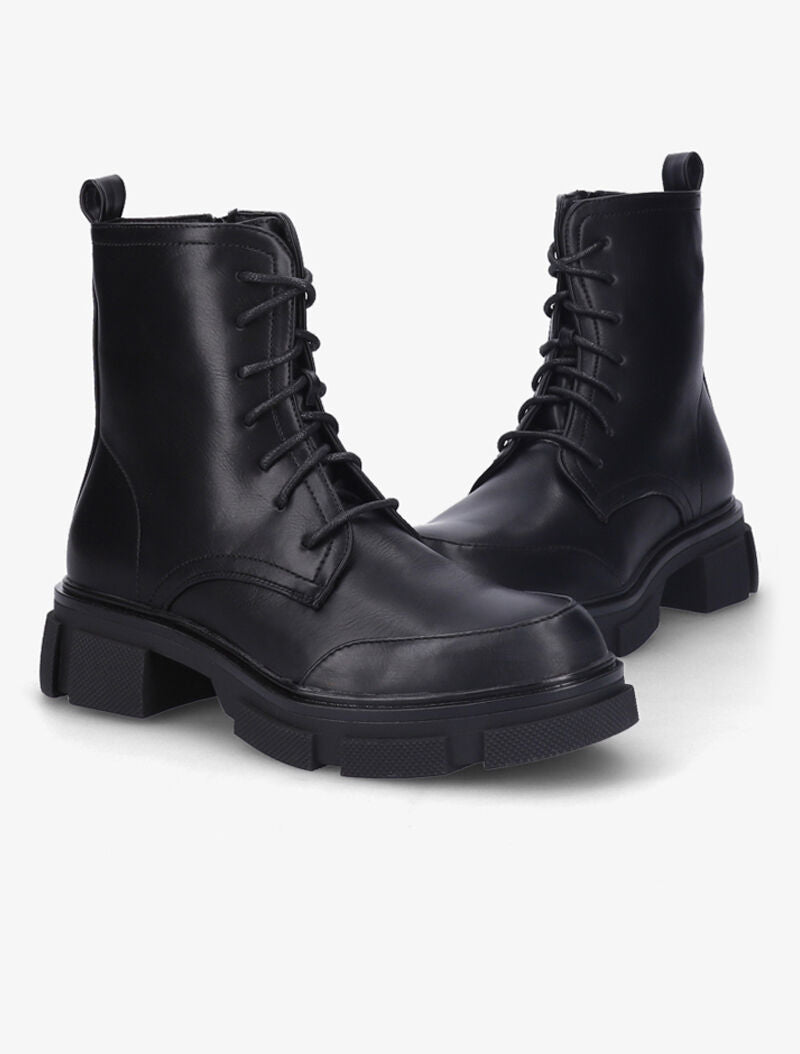 Bottines chunky à lacets - Noir - 1