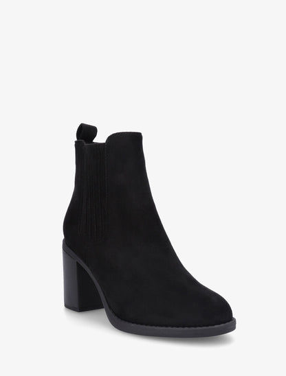 Bottines en suédine à talon haut - Noir - 2