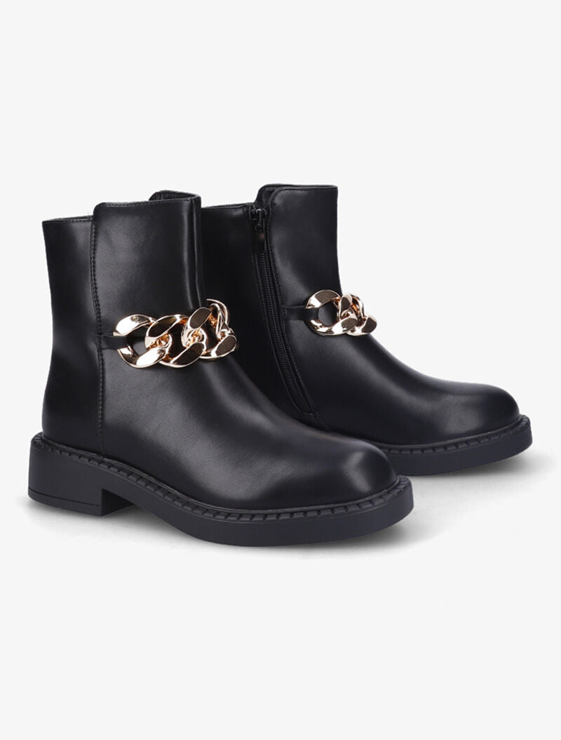 Boots à maillon doré XXL - Noir - 5