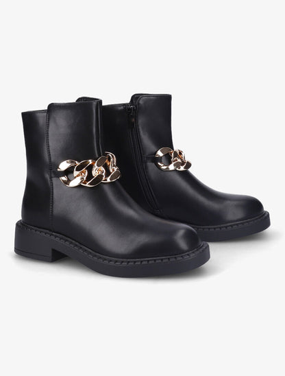 Boots à maillon doré XXL - Noir - 5