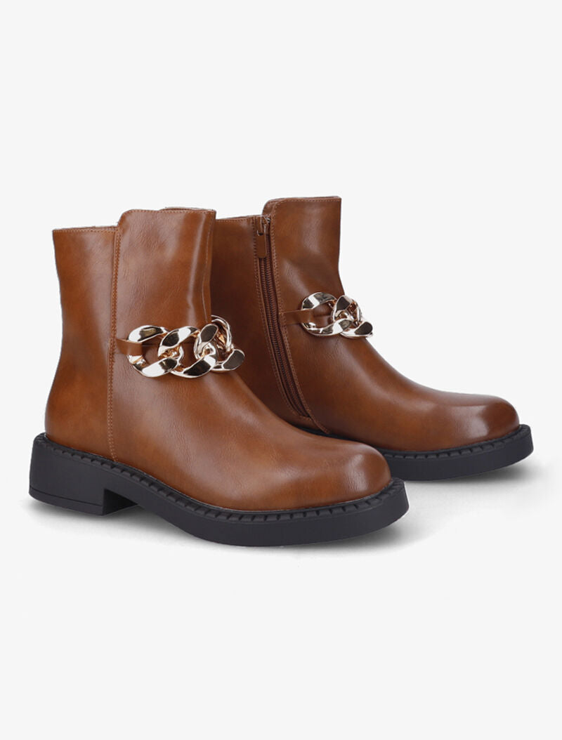 Boots à maillon doré XXL - Camel - 1