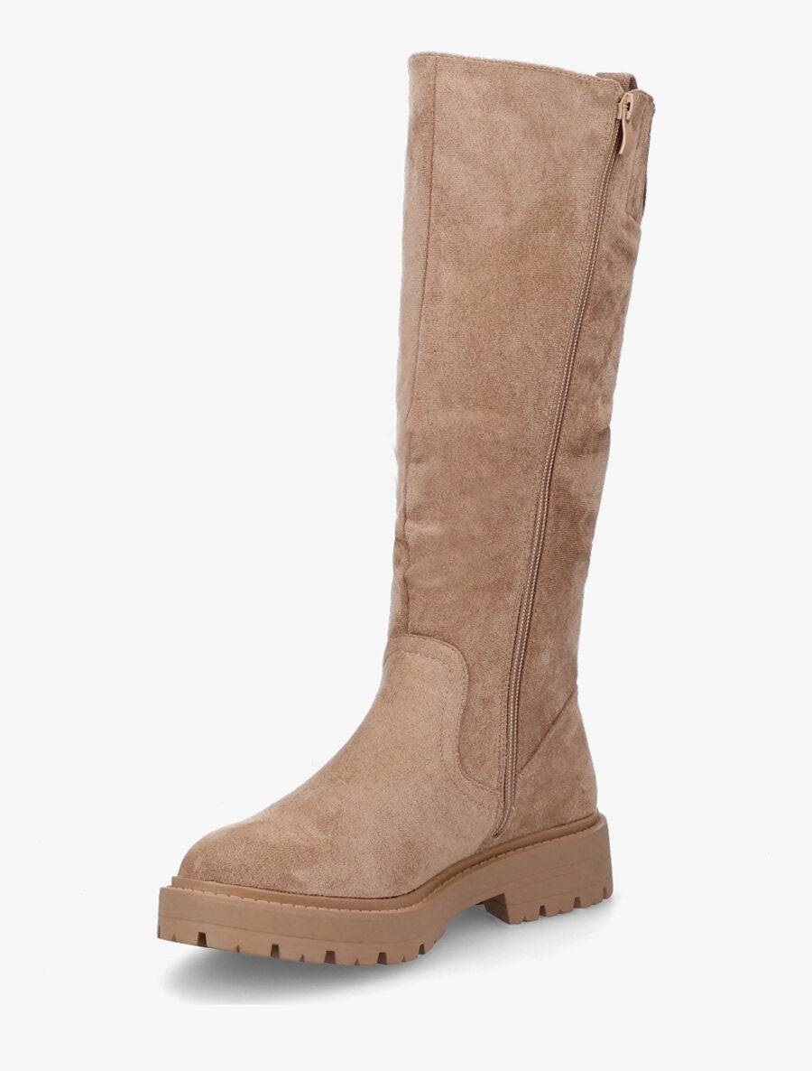 Bottes en suédine - Camel - 3