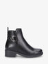 Bottines plates en simili - Noir - 1