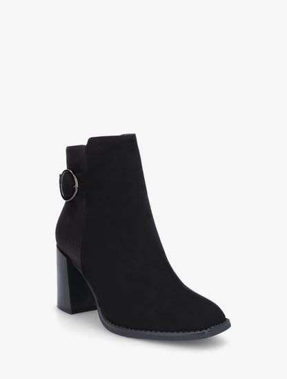Bottines mi-hautes irisées en suédine - Noir - 2