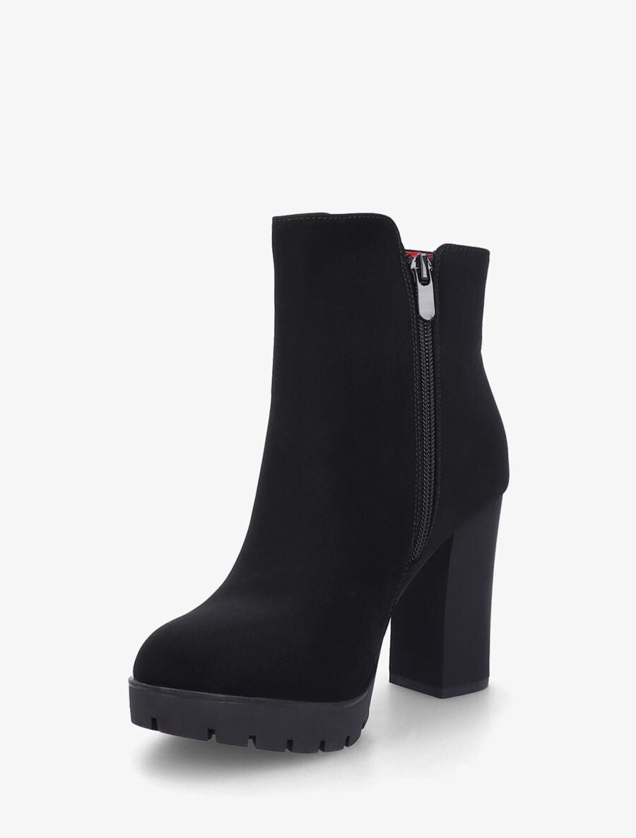 Bottines à talon haut et zip - Noir - 3