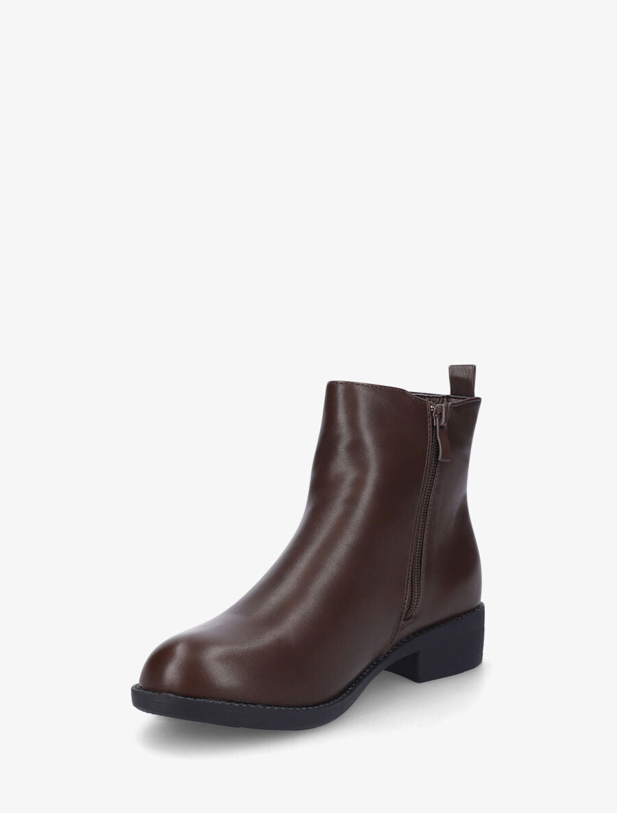 Bottines plates élastiquées et irisées - Marron - 3
