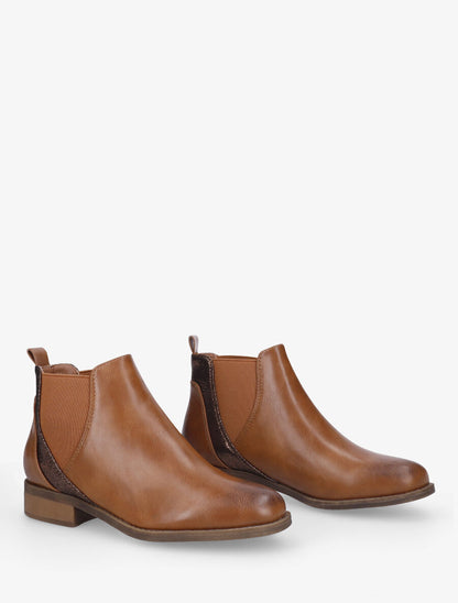 Bottines plates irisées - Camel - 5