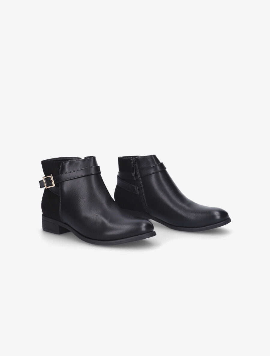 Boots lanières croisées noir - Noir - 4