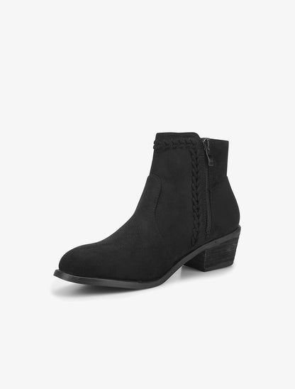 Boots nattes et breloque à frange - noir - 3