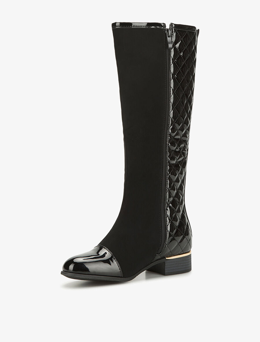 Bottes matelassées vinyl - noir - 3