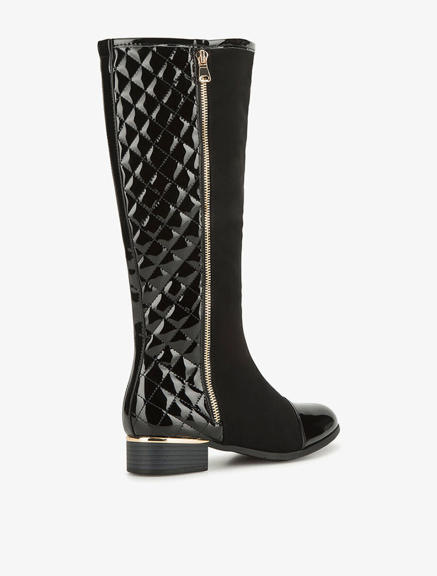 Bottes matelassées vinyl - noir - 4