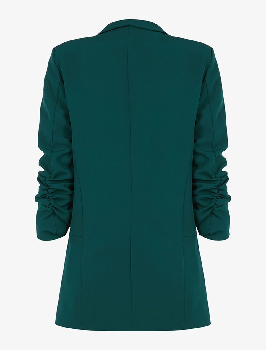 Blazer à manches plissées - Vert - 2