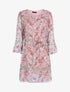 Robe à imprimé champêtre et sequins - Rose - 1