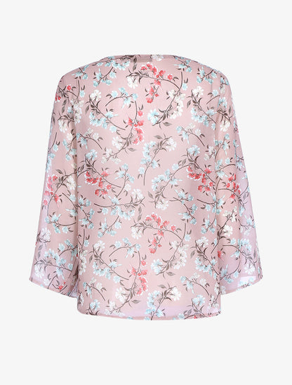 Top à imprimé champêtre et sequins - Rose - 2