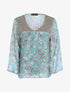 Top à imprimé champêtre et sequins - Vert d&