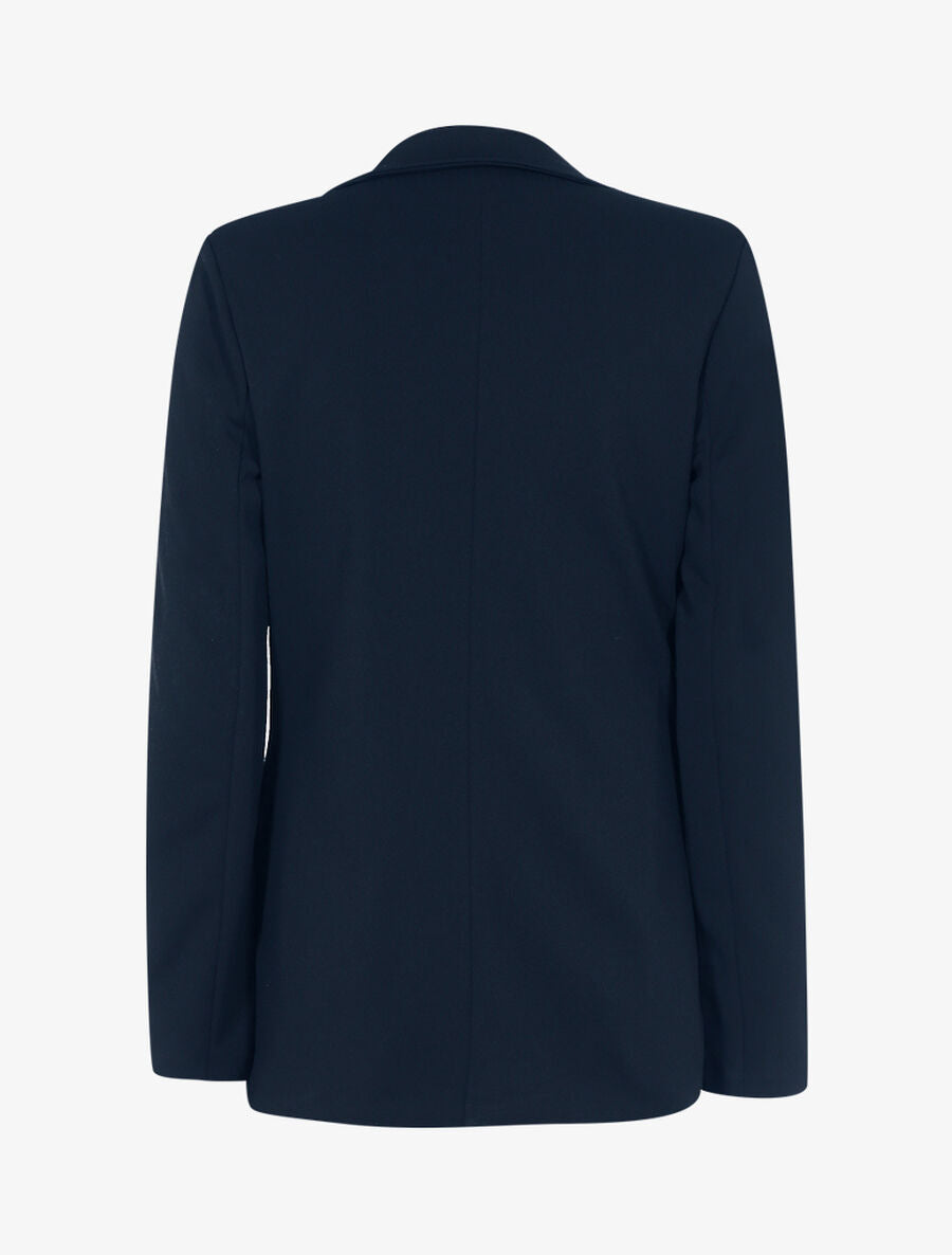 Veste mi longue unie - Marine - 2