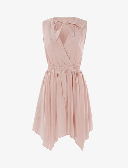 Robe à dos cache-coeur - Rose - 1