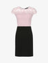 Robe fourreau à haut de buste dentelle - Rose/noir - 1
