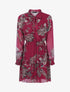 Robe à imprimé cachemire floral - Lie de vin - 1