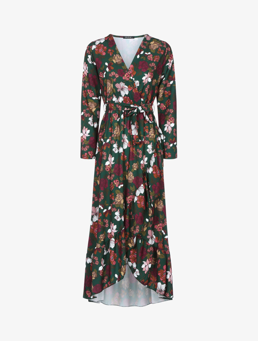 Robe volantée à imprimé fleurs d&