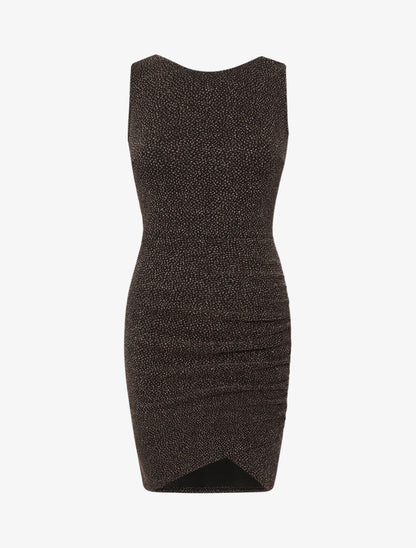 Robe brillante effet drapé - Or - 1