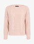 Pull basique à bandes tressées - Rose - 1