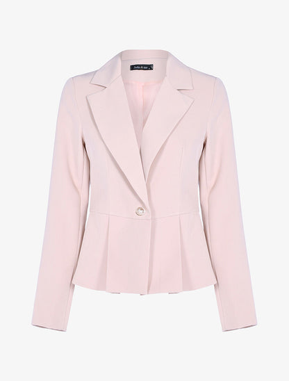 Blazer froncé - Rose - 1