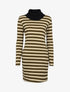 Robe pull à bandes graphiques - Jaune - 1
