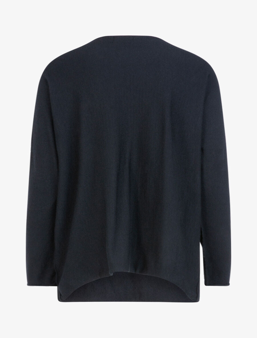 Pull en maille douce floquée - Noir - 2