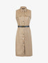 Robe mi longue en simili - Camel - 1
