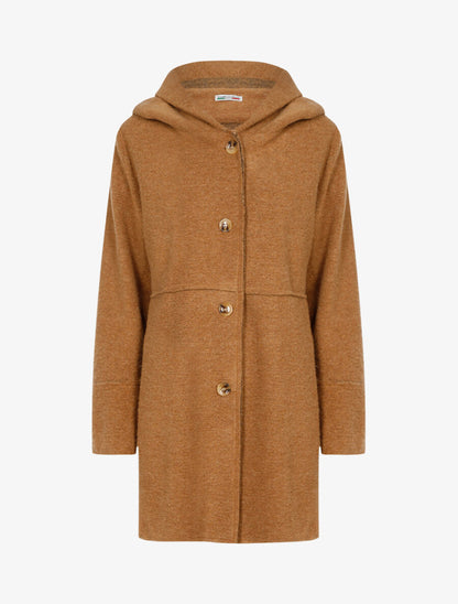 Manteau feutré à capuche - Beige - 1