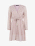 Robe à imprimé feuilles irisées - Rose - 1