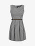 Robe patineuse à carreaux - Noir - 1