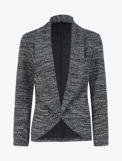 Veste effet texturé - Noir - 1