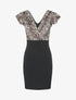 Robe fourreau à imprimé zébré - Marron/noir - 1