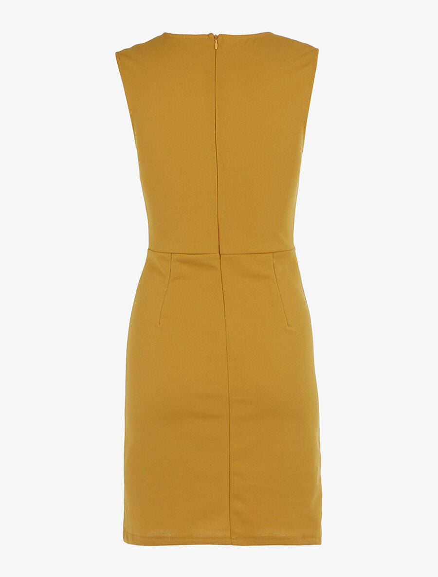 Robe à épaules boutonnées - Jaune - 2