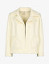 Veste courte style cuir retourné - Écru - 1