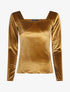 Top effet velours - Camel - 1