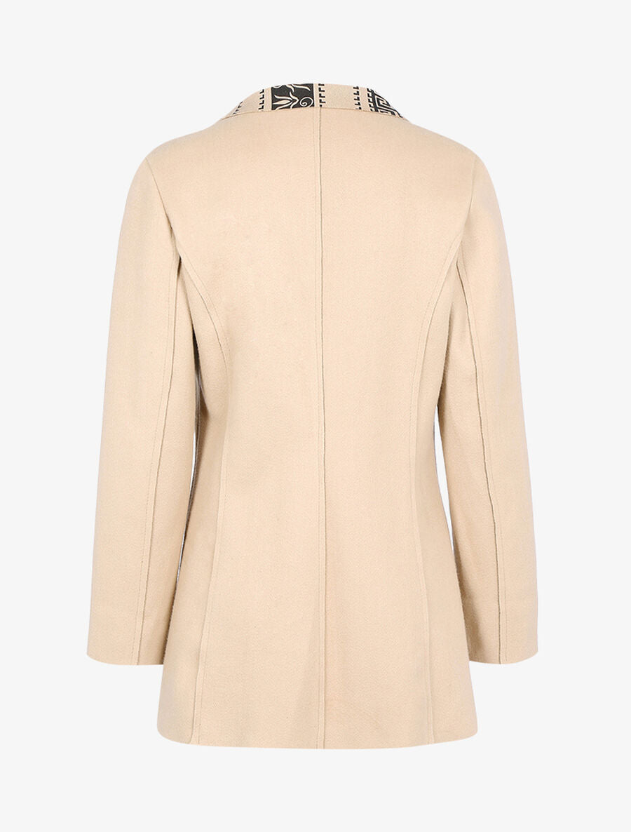 Manteau fin à intérieur imprimé - Beige - 2