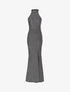 Robe sirène pailletée à encolure américaine - Argent - 1