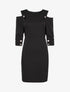 Robe à manches boutonnées - Noir - 1